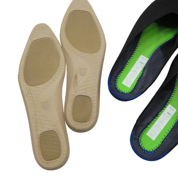 Rothy's The Almond Demi Black Pointed Flats Mules Size 8.5 - Picture 11 of 13